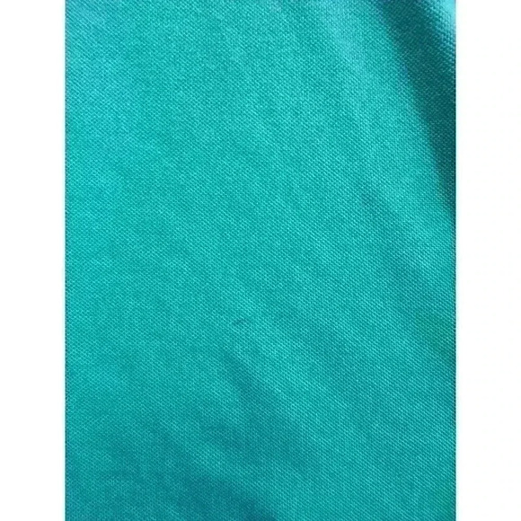 Men’s Polo Franky Max Shirt Big Pony Number 9 Size XL Teal White Ringer Collared - Picture 2 of 12